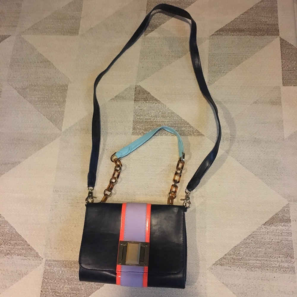 Cooperative Convertible Navy Neon Orange Purse